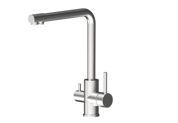 AQG DUO, смеситель для кухни с фильтром, цвет нержавеющая сталь