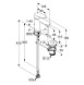 Смеситель KLUDI X1 322883975 для раковины на одно отверстие однорычажный с донным клапаном