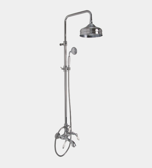 Душевая стойка, Fima Carlo Frattini, Herend, цвет-хром/белый F5404/2CBCR