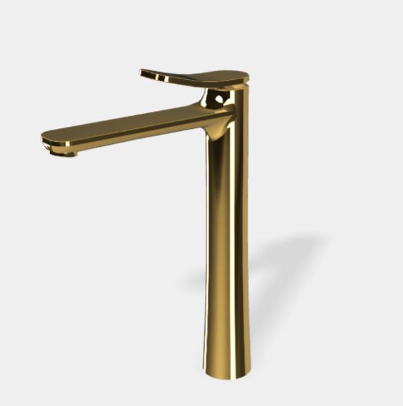 Смеситель для раковины, Fima Carlo Frattini, Flo', цвет-золото F3801/HOR