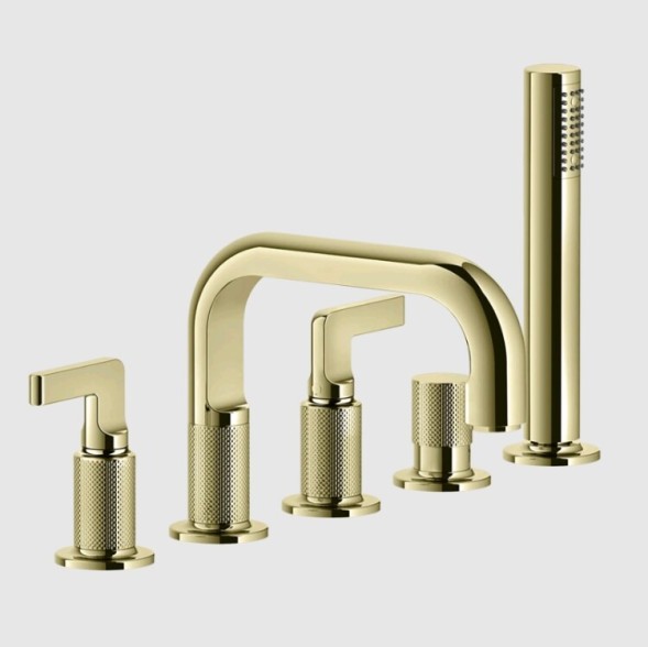 Gessi Смеситель для ванны и душа, Inciso, цвет латунь  58040#710