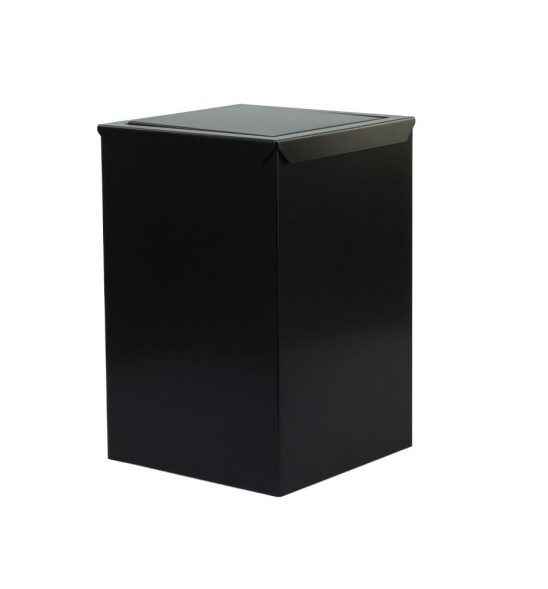 Stil Haus, квадратный контейнер для мусора (8 литров) с вращающейся крышкой, цвет черный матовый