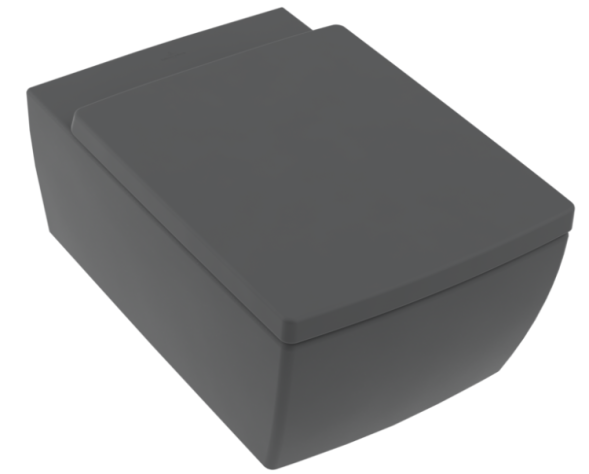 Villeroy&amp;Boch Унитаз, Memento 2.0, подвесной, шгв 375*560*345, CeramicPlus, цвет-графит (Graphite) 4633R0I4