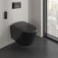 Villeroy&amp;Boch Унитаз, Viclean, Dusch-wc supreo select, подвесной, шгв 384*612*423, DirectFlush, CeramicPlus, ViClean, цвет-Pure Black V16EN3R7