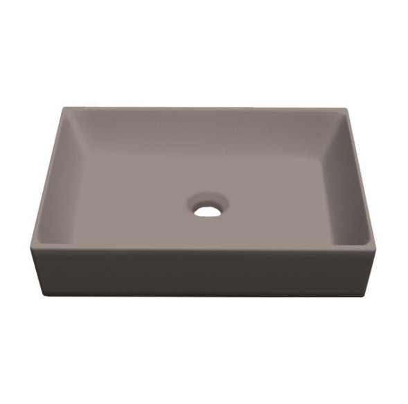 Раковина Scarabeo TEOREMA 2.0 накладная без перелива без отверстий цвет песочный матовый 5101 52