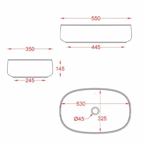 Раковина Artceram Cognac Quadro накладная без отверстий  цвет brown matera COL003 41 00