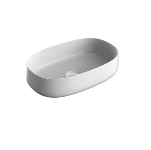 Раковина Artceram Cognac Quadro накладная без отверстий  цвет белый матовый COL003 05 00