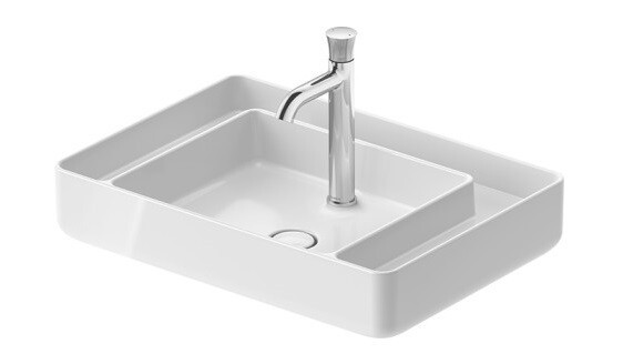 Duravit Раковина, Bento Starck Box, шгв 650*460*145, отверстия для смесителя-1, HygieneGlaze, цвет белый 2381652071