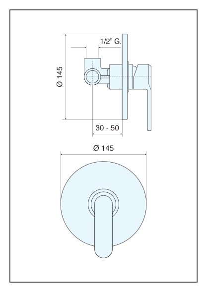 Emmevi Nefer, встраиваемый смеситель для душа, цвет белый/леопард 77009BMA