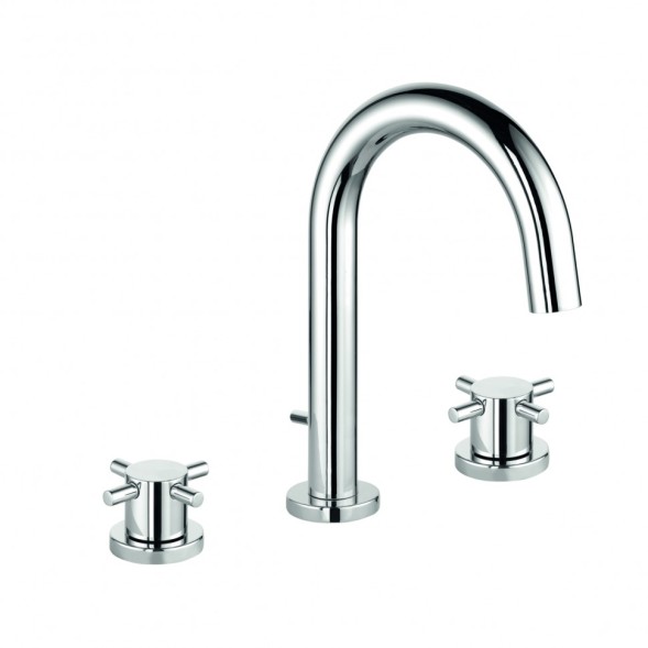 Смеситель KLUDI BOZZ 383930520 для раковины на три отверстия двухвентильный