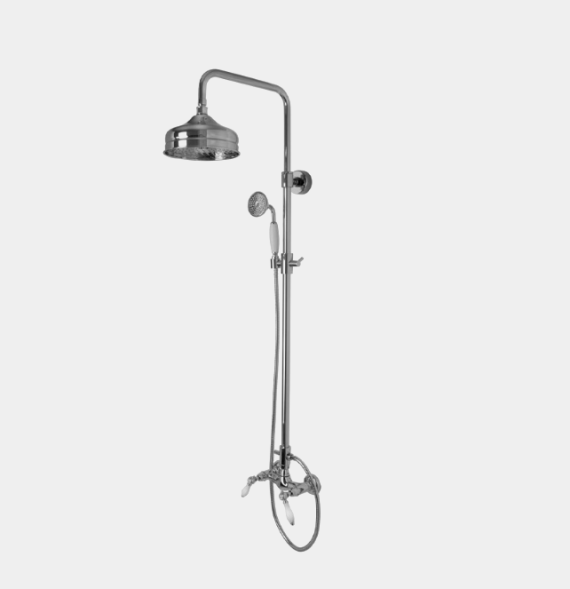 Душевая стойка, Fima Carlo Frattini, Herend, цвет-хром/белый F5405/2CBCR