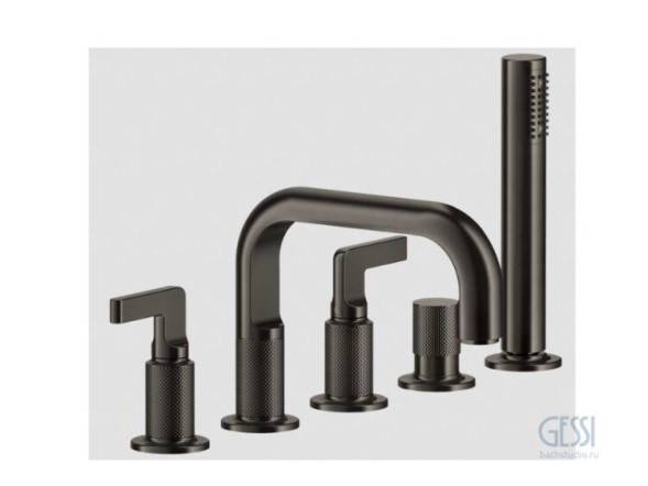Gessi Смеситель для ванны и душа, Inciso, цвет Латунь матовая  58040#727
