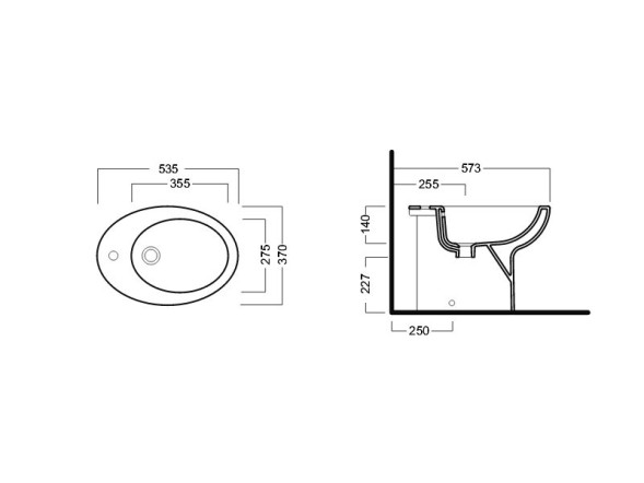 Биде HATRIA ERIKA PRO YXBP01 напольное цвет белый