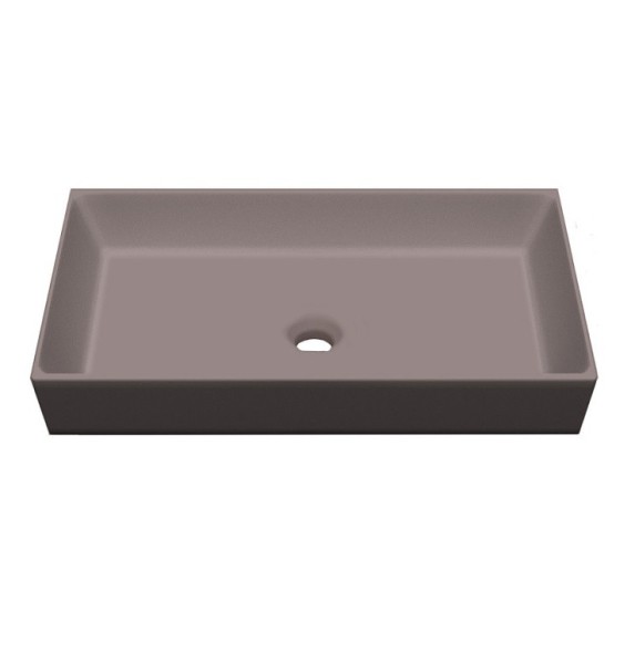 Раковина Scarabeo TEOREMA 2.0 накладная без перелива без отверстий цвет песочный матовый 5102 52