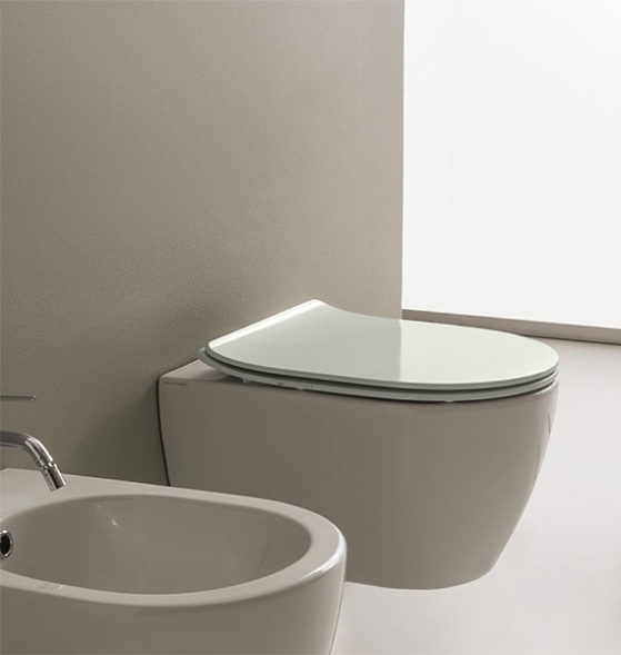 Сиденье с крышкой Scarabeo MOON/GLAM с микролифтом цвет белый матовый 5530/B 41