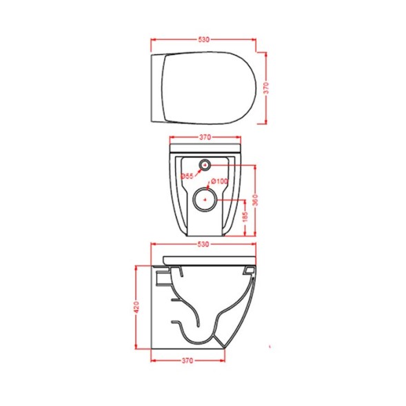 Унитаз Artceram File 2.0 безободковый  FLV005 15 00