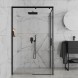 Paini Душевое ограждение 120х80 см Dax, прямоугольное, раздвижное, универсальное, черный (YO)