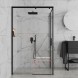 Paini Душевое ограждение 120х80 см Dax, прямоугольное, раздвижное, универсальное, черный (YO)