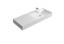 Hidra Kiub, накладная/подвесная прямоугольная раковина 121x46x12h см, чаша справа, цвет белый матовый