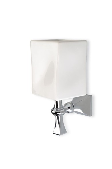 Stil Haus Prisma, настенный керамический стакан, цвет хром - черная керамика