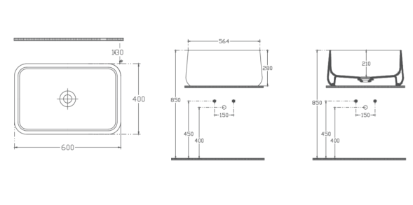 Раковина накладная ISVEA Allegro 60 цвет терракотовый матовый 10AL66060-2U