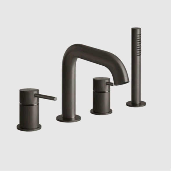 Gessi Смеситель для ванны и душа, 316 Bath Shower, цвет Черный брашированный металл  54037#707