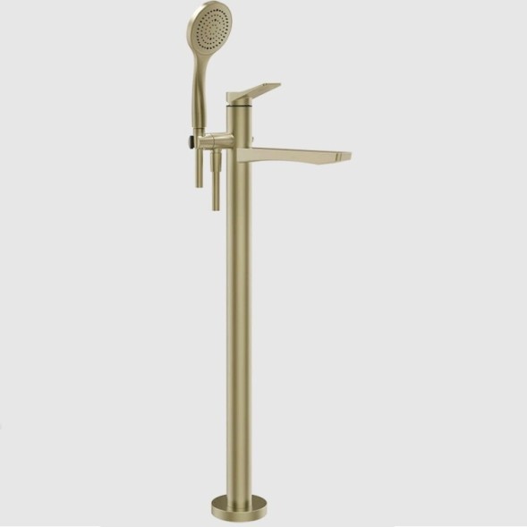 Gessi Смеситель для ванны и душа, Rilievo, напольный, цвет Латунь матовая  59131#727