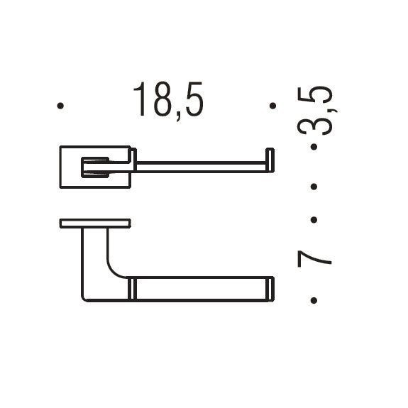 Держатель туалетной бумаги COLOMBO DESIGN LOOK B1608.HPS1 без крышки цвет нержавеющая сталь