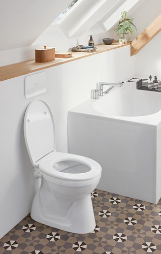 Villeroy&amp;Boch Унитаз, O.Novo, напольный, DirectFlush, шгв 365*530*395, цвет-альпийский белый 7619R101