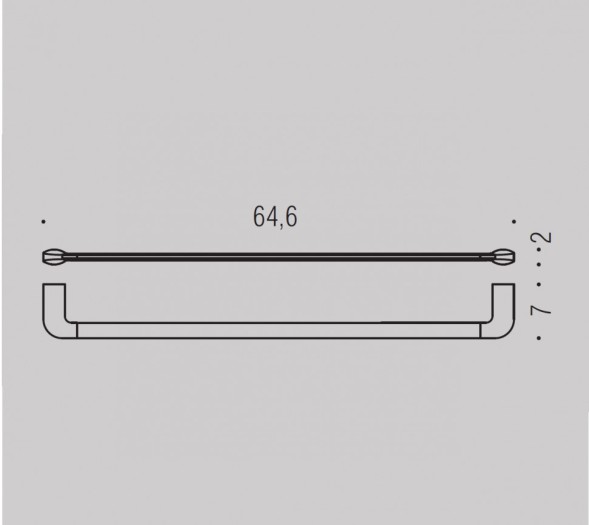 Полотенцедержатель COLOMBO DESIGN TRENTA B3011 широкий цвет хром