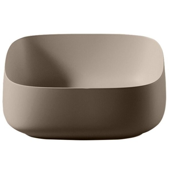 Раковина Artceram Cognac Quadro накладная без отверстий  цвет Brown matera COL007 41 00