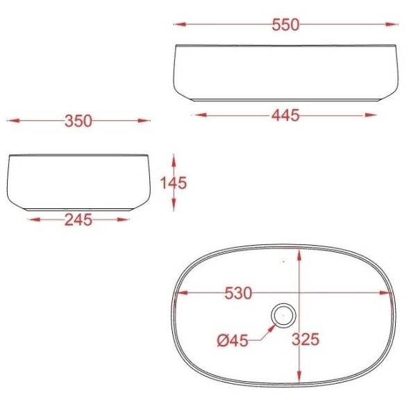 Раковина Artceram Cognac Quadro накладная без отверстий  цвет черный  COL003 03 00