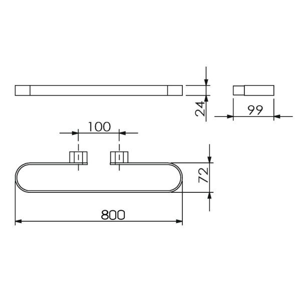 Держатель для аксессуаров и полотенцедержатель LANGBERGER LUGANO 24004C подвесной цвет хром