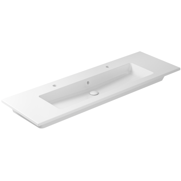 Раковина GALASSIA EDEN 7226 подвесная или встраиваемая сверху с одним отверстием с переливом цвет белый глянцевый