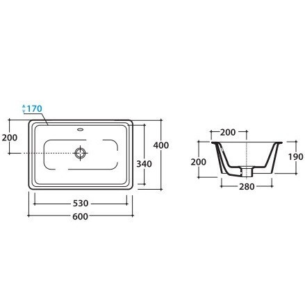 Раковина GLOBO CORTONA под столешницу без отверстий цвет белый VA083BI