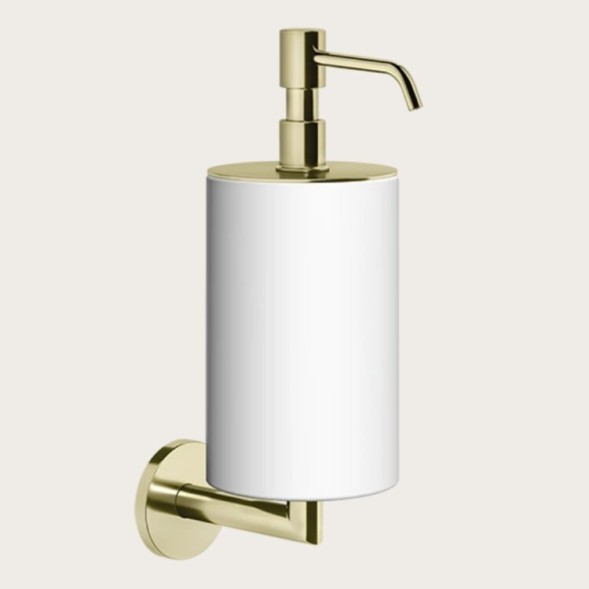 Gessi Дозатор для жидкого мыла, шгв 75*128*243, цвет дозатора латунь#белый  63613#710