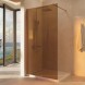 Vincea Душевая перегородка Волк-Ин (Walk-In) VSW-1H100GSBC, 1000*2000, брашированная медь, стекло янтарь