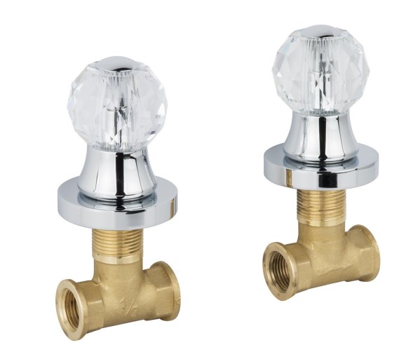 Вентиль Deco Cristall для внутристенного монтажа, цвет хром 12009CRICR