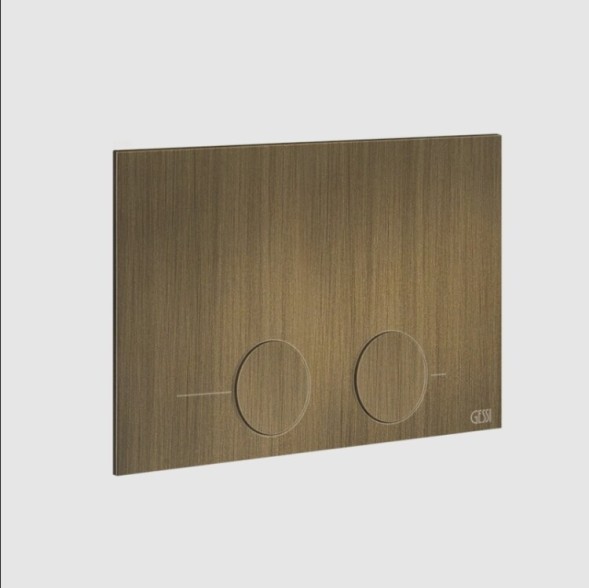 Gessi Клавиша смыва, VENTI20, для унитаза, шгв 245*17*155, цвет черный брашированный металл  54651#707