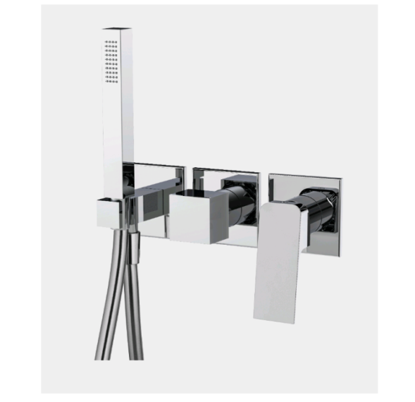 Смеситель для душа, Fima Carlo Frattini, Fit, на 2 потребителя, цвет-никель брашированный F3399WX8SN