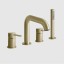 Gessi Смеситель для ванны и душа, 316 Bath Shower, цвет Латунь матовая  54037#727