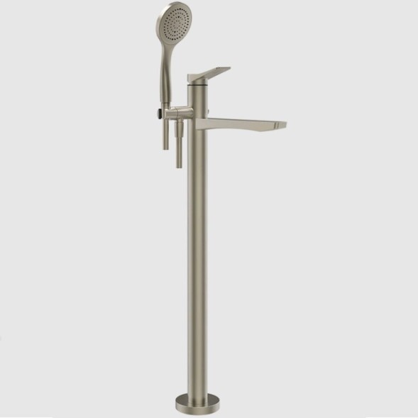 Gessi Смеситель для ванны и душа, Rilievo, напольный, цвет Никель матовый 59131#149