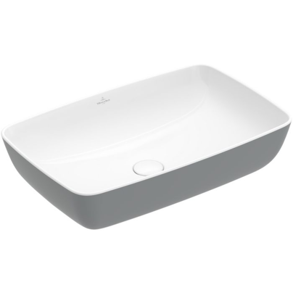Villeroy&amp;Boch Раковина, Artis, шгв 580*385*130, отверстия для смесителя-отсутствуют, цвет снаружи/внутри-Coal Black/белый 417258BCT8