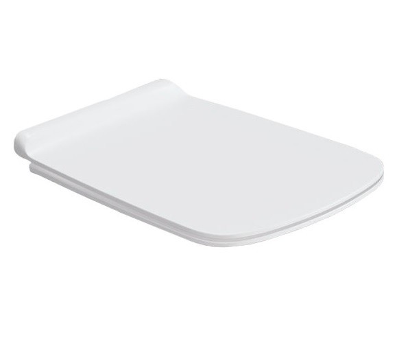 Сиденье с крышкой SIMAS BADEN BADEN с микролифтом быстросъемное цвет белый матовый петли хром BB004.BM