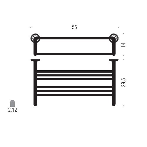 Полотенцедержатель COLOMBO DESIGN HERMITAGE B3387.HPS Полка двойная цвет золото