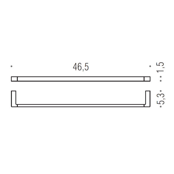 Полотенцедержатель COLOMBO DESIGN MINI Q B5010.NM широкий цвет черный матовый