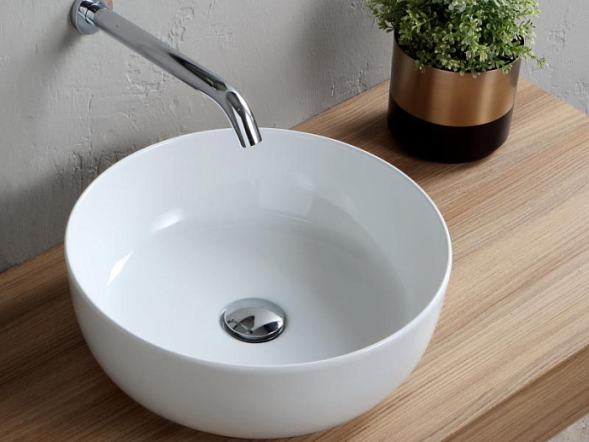 Раковина Scarabeo GLAM накладная без перелива без отверстий цвет белый 1807