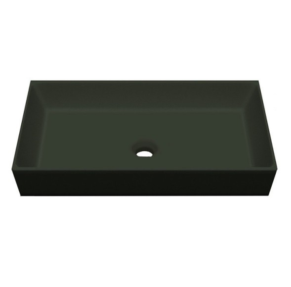 Раковина Scarabeo TEOREMA 2.0 накладная без перелива без отверстий цвет черный матовый с антибактериальным и грязеотталкивающим покрытием BIOKER 5102 49 BK