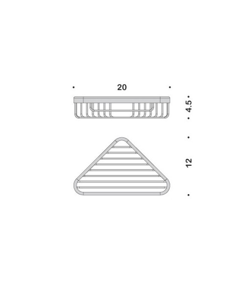 Полочка корзинка COLOMBO DESIGN BASIC B2732 угловая цвет хром
