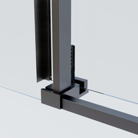 Vincea Душевая дверь Софт 2 (Soft 2) VDS-3SO2130CLGM, 1300, вороненая сталь, стекло прозрачное